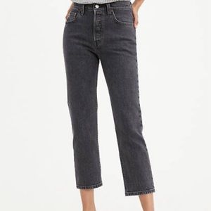 Levi’s 501® ORIGINAL STRETCH CROPPED WOMEN'S JEANS - 25x28 in Cabo Faded Black